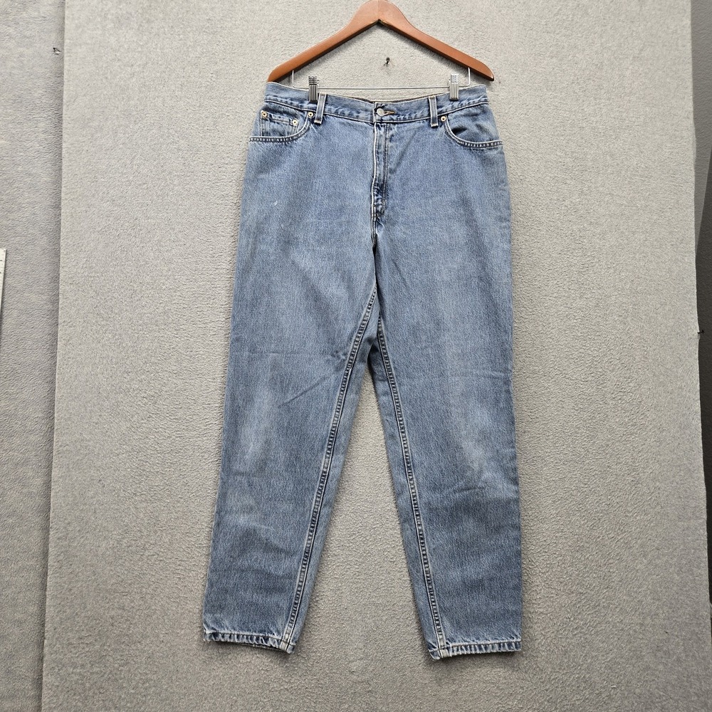 VINTAGE Levi's 550 Women Jeans 16 M Light Blue Denim Relaxed Fit Tapered Leg